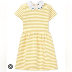 Ralph Lauren girls yellow striped dress